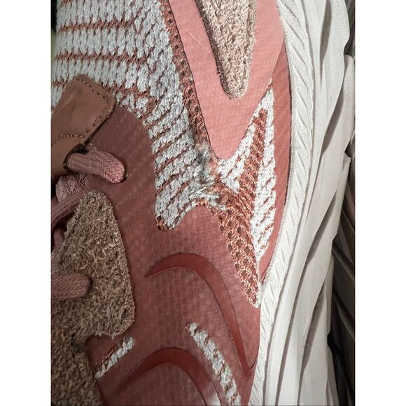 Hoka One One Clifton LS Shoes Sneakers Pink Peach Size Women 14 Men 13 Leather - Picture 7 of 13